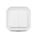 Commande double interrupteur ou poussoir Plexo IP55 IK08 blanc 069755L