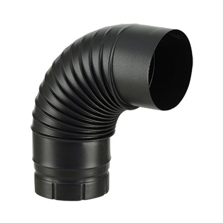 Coude Fumisterie Emaillée CD90-130ENM plissé, 90° Ø 130 mm