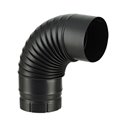 Coude Fumisterie Emaillée CD90-150ENM plissé, 90° Ø 150 mm