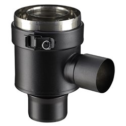 Elément droit PGI EDPAH80/130PGI/9030 Prise d'air horizontale Ø 80-130 mm Noir