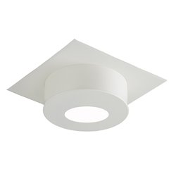 Plaque de finition FPCH220I/G/130/9020 Inox Galva carrée Ø 130 mm Blanc