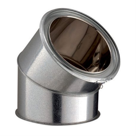 Coude Inox Galva EC45-150 45° Ø 150 mm