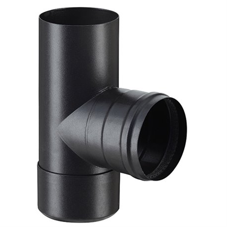 Té TETP80ENMJ Fumisterie Bois Ø 80 mm sans trappe de visite