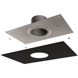 Plaque ventilée PFTV30X40100EM/9019 rectangulaire 40x30 cm Ø 100 mm Noir