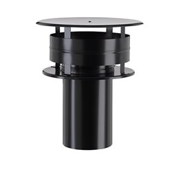 Chapeau de toiture aspirateur Ø180 mm noir mat