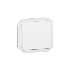 Poussoir NO Plexo composable 10A IP55 IK08 avec enjoliveur blanc 069630L