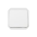 Poussoir NO Plexo composable 10A IP55 IK08 avec enjoliveur blanc 069630L