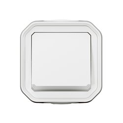 Poussoir NO lumineux Plexo complet saillie blanc 069762L