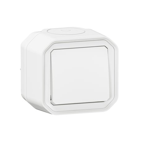 Poussoir NO Plexo complet en saillie blanc 069760L