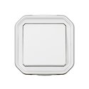 Poussoir NO Plexo complet en saillie blanc 069760L