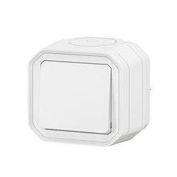 Poussoir NO Plexo complet en saillie blanc 069760L