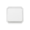 Poussoir NO-NF lumineux Plexo composable blanc 069616L