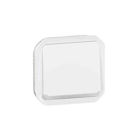 Poussoir NO lumineux Plexo composable blanc 069632L
