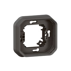 Support plaque encastré 1 poste Plexo anthracite 069606L