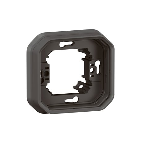 Support plaque encastré 1 poste Plexo anthracite 069606L