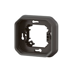 Support plaque encastré 1 poste Plexo anthracite 069606L