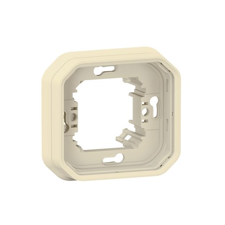 Support plaque encastré 1 poste Plexo sable 069890L Support plaque encastré 1 poste Plexo sable 069890L