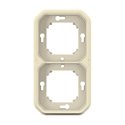 Support plaque encastré 2 postes montage horizontal/vertical Plexo sable 069853L