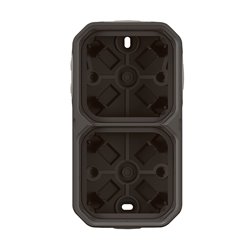 Boîtier saillie à embouts 2 postes horizontaux et verticaux Plexo anthracite 069602L