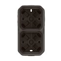 Boîtier saillie à embouts 2 postes horizontaux et verticaux Plexo anthracite 069602L
