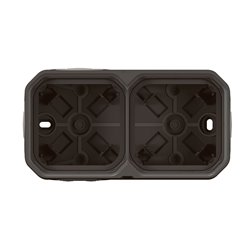 Boîtier saillie à embouts 2 postes horizontaux et verticaux Plexo anthracite 069602L
