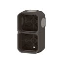 Boîtier saillie à embouts 2 postes horizontaux et verticaux Plexo anthracite 069602L
