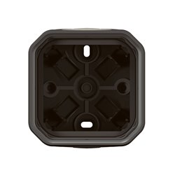 Boîtier saillie 2 embouts à membrane 1 entrée 1 poste Plexo anthracite 069601L