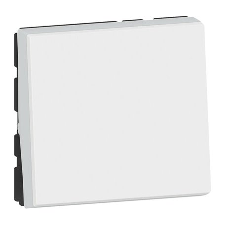 Poussoir inverseur Mosaic Easy-Led 6A 250V 2 modules blanc 077040L