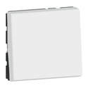 Interrupteur ou va-et-vient 10AX 250V Mosaic Easy-Led 2 modules blanc antimicrobien 078711L