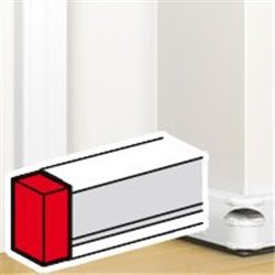 Embout pour goulotte à clippage direct Mosaic 50x130mm blanc 075613