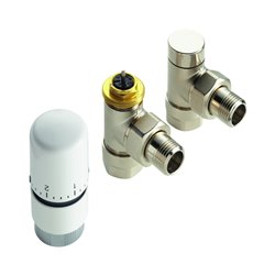 Pack Robinetterie manuelle thermostatisable coude 841128 blanc