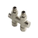 Pack vanne d'isolement en H droit 841048 nickelé