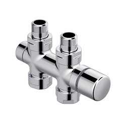 Pack robinetterie manuelle thermostatisable en H 991588 Kit O droit chromé