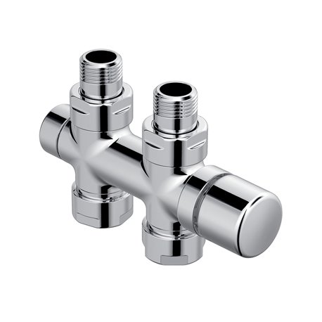 Pack robinetterie manuelle thermostatisable en H 991588 Kit O droit chromé