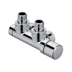 Pack robinetterie manuelle thermostatisable en H 991598 Kit P coudé droit chromé