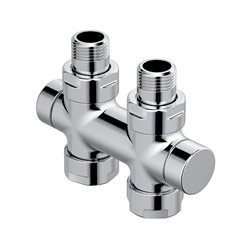 Pack vanne d'isolement en H 991618 Kit S droit chromé