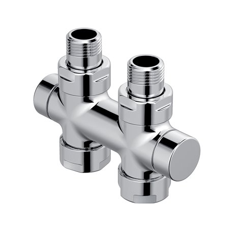 Pack vanne d'isolement en H 991618 Kit S droit chromé