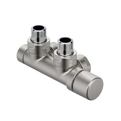 Pack robinetterie manuelle thermostatisable en H 839340 Kit P coudé tête à droite Acier Inox