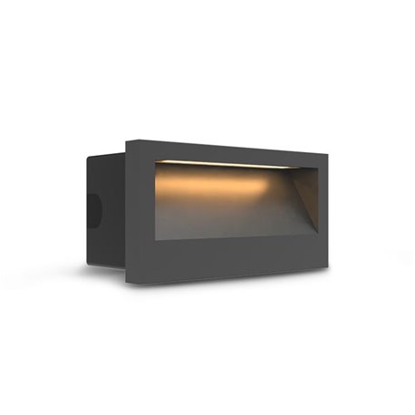 Spot encastrable LED Balise 140x70 mm 3W rectangulaire 3000K IP65 ZEPHYR 100804