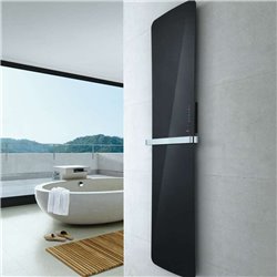 Barre porte serviettes chromée 49 cm pour sèche serviette Folio Glass