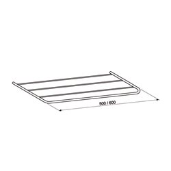 Tablette porte-serviettes 50 cm pour radiateur Fassane Spa/Régate 480909-DESTOCK Black Matt 0557