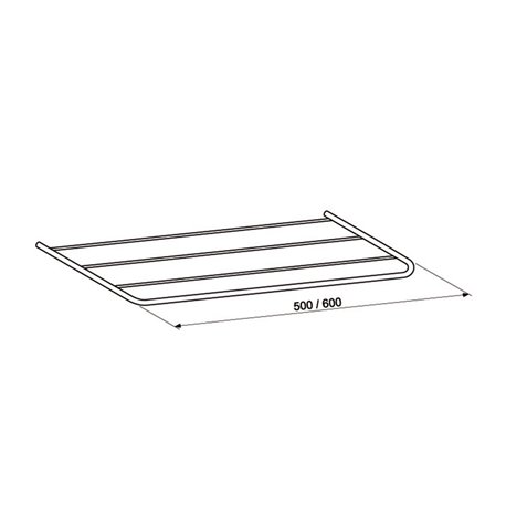 Tablette porte-serviettes 50 cm pour radiateur Fassane Spa/Régate 480909-DESTOCK Black Matt 0557