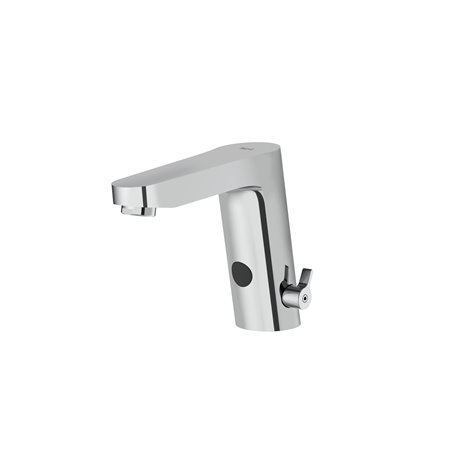 Mitigeur lavabo L30-E chromé H 140 mm électronique à piles ou secteur