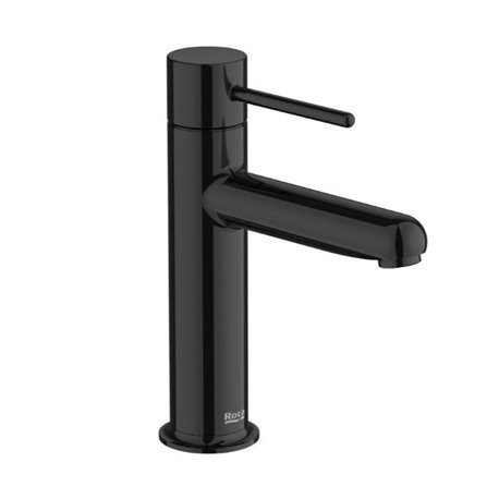 Mitigeur lavabo Nu version S corps lisse poignée fine titanium black H 175 mm