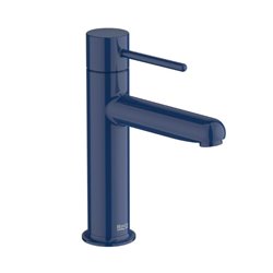 Mitigeur lavabo Nu version S corps lisse poignée fine bleu cobalt H 175 mm