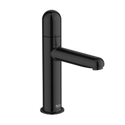 Mitigeur lavabo Nu version S corps lisse poignée dôme titanium black H 192 mm