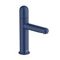 Mitigeur lavabo Nu version S corps lisse poignée dôme bleu cobalt H 192 mm