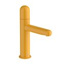 Mitigeur lavabo Nu version S corps lisse poignée dôme jaune miel H 192 mm