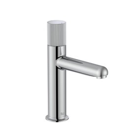 Mitigeur lavabo Nu version S corps lisse poignée cannelée chromé H 188 mm