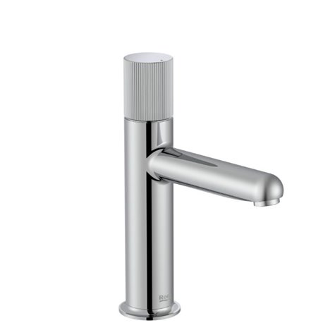 Mitigeur lavabo Nu version S corps lisse poignée cannelée chromé H 188 mm